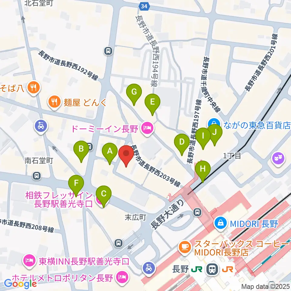 千石劇場周辺のカフェ一覧地図