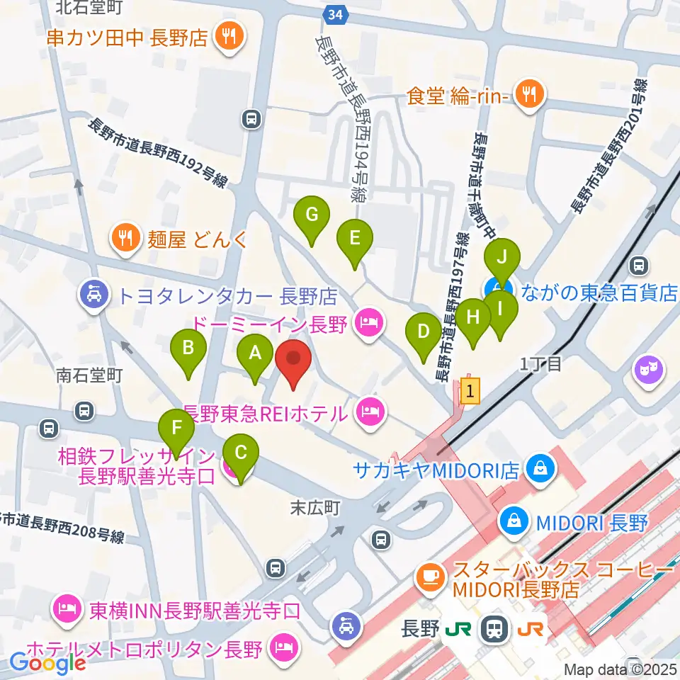 千石劇場周辺のカフェ一覧地図