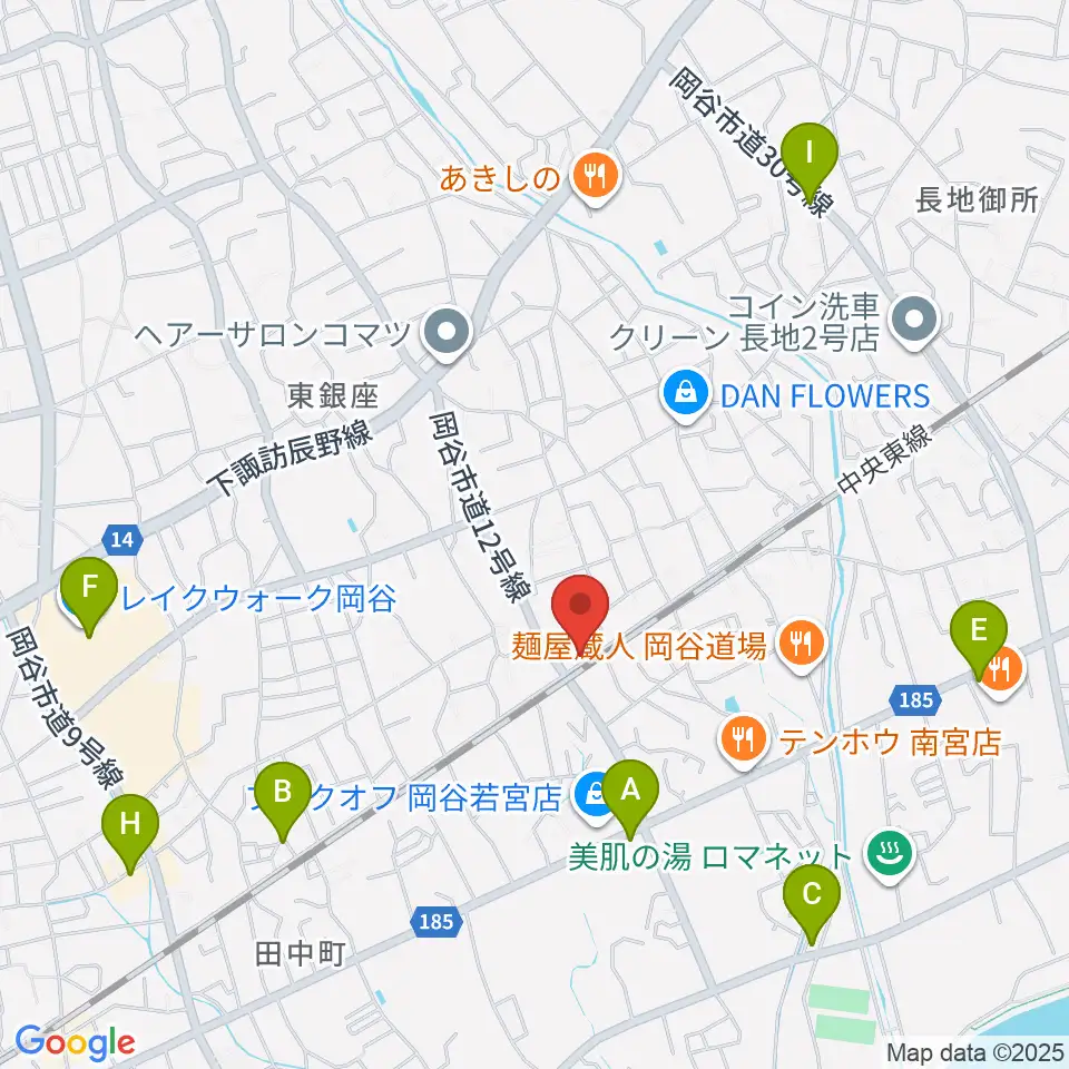 岡谷BAR ASiA周辺のカフェ一覧地図