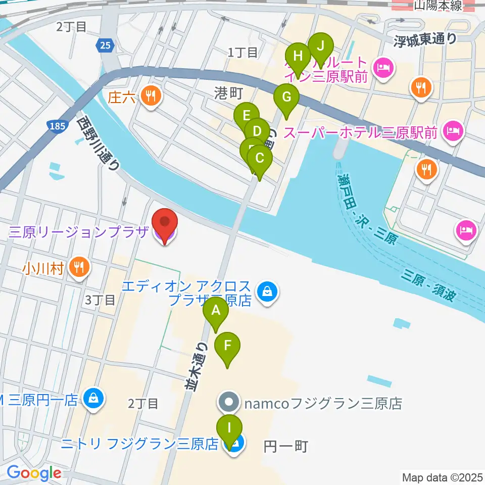 FMみはら周辺のカフェ一覧地図