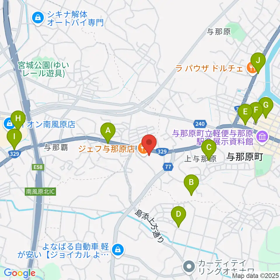 FMよなばる周辺のカフェ一覧地図