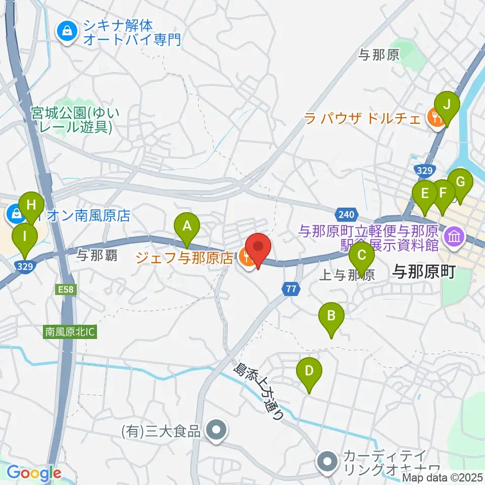 FMよなばる周辺のカフェ一覧地図