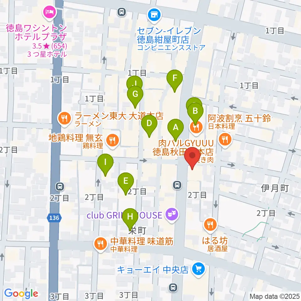 徳島FIGHT CLUB周辺のカフェ一覧地図