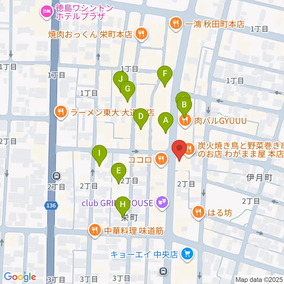 徳島FIGHT CLUB周辺のカフェ一覧地図