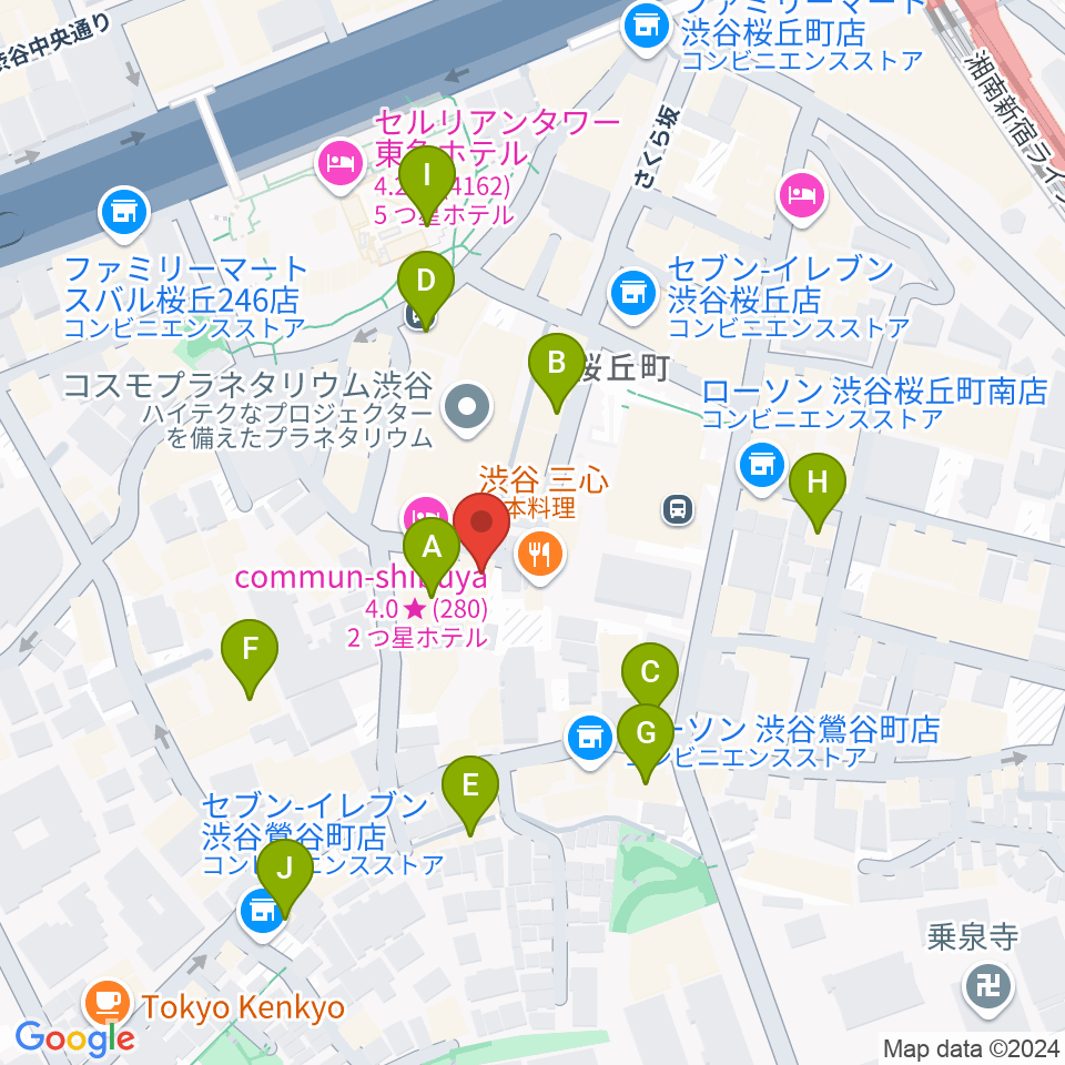 羽田弦ヴァイオリンズ周辺のカフェ一覧地図