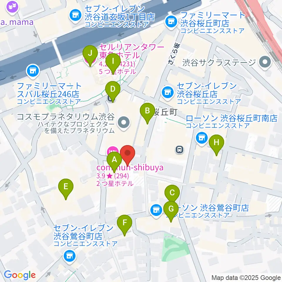 羽田弦ヴァイオリンズ周辺のカフェ一覧地図