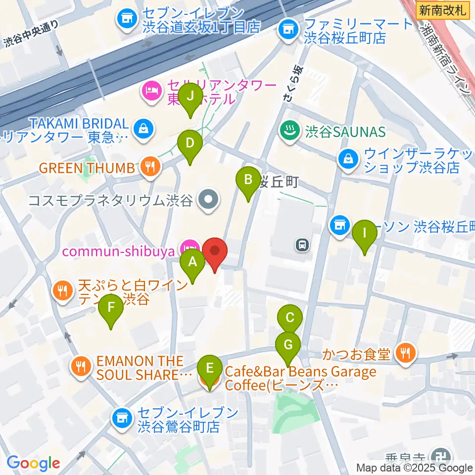 羽田弦ヴァイオリンズ周辺のカフェ一覧地図