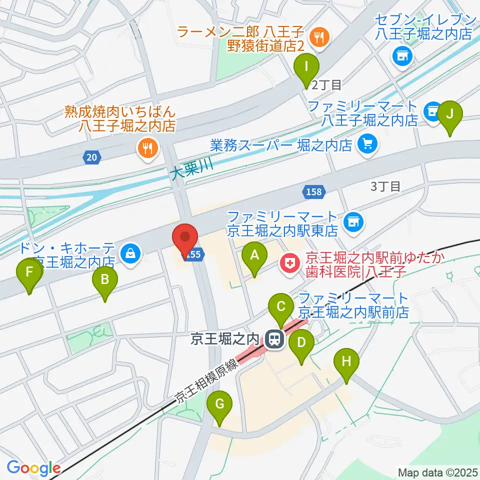 京王堀之内time tokyo周辺のカフェ一覧地図