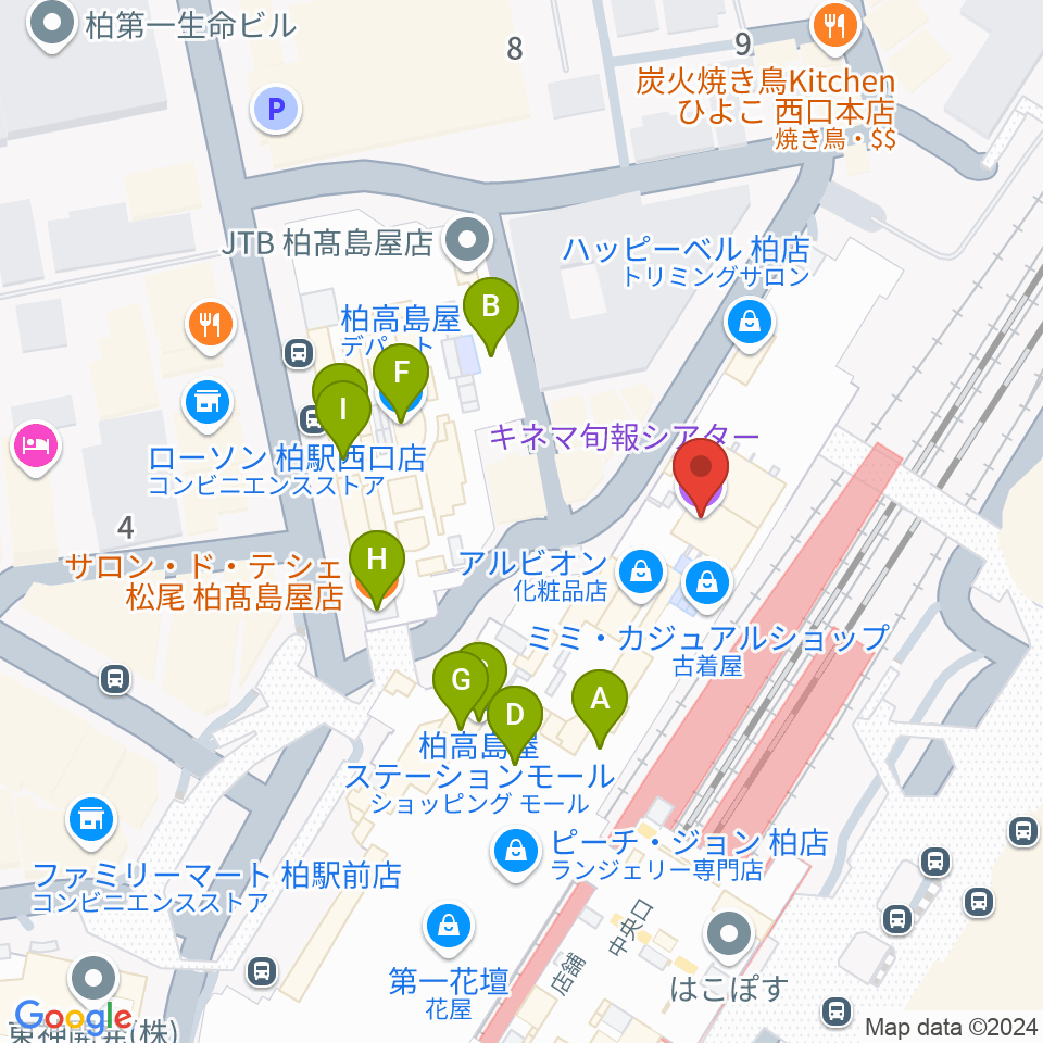 キネマ旬報シアター周辺のカフェ一覧地図