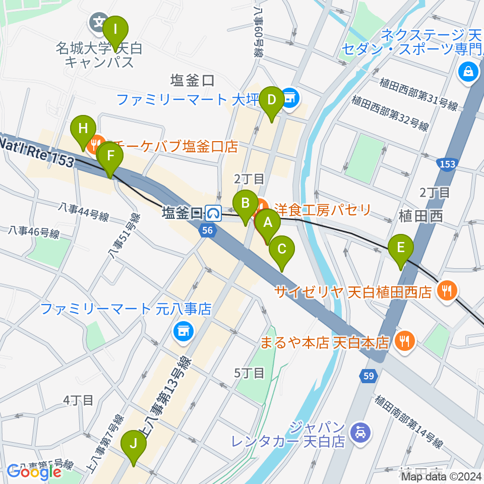 DREAM WORLD周辺のカフェ一覧地図