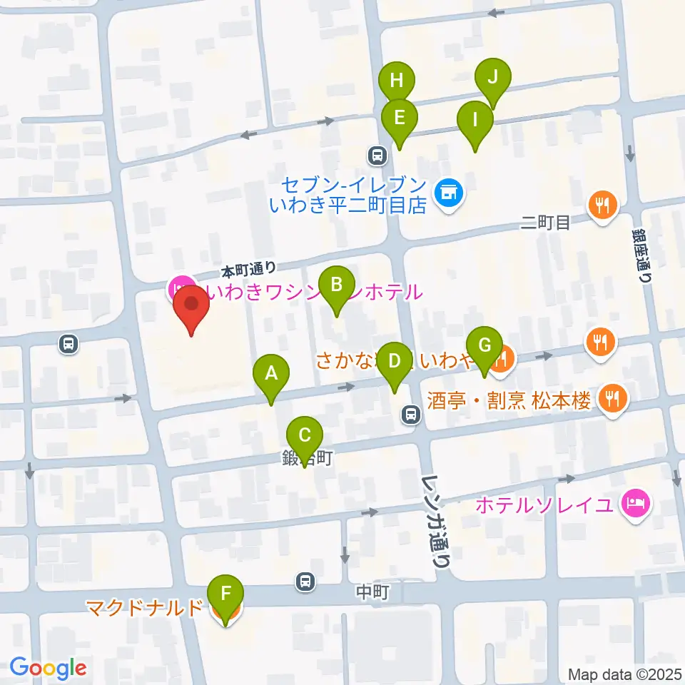 ウインズ・ユーいわき店周辺のカフェ一覧地図