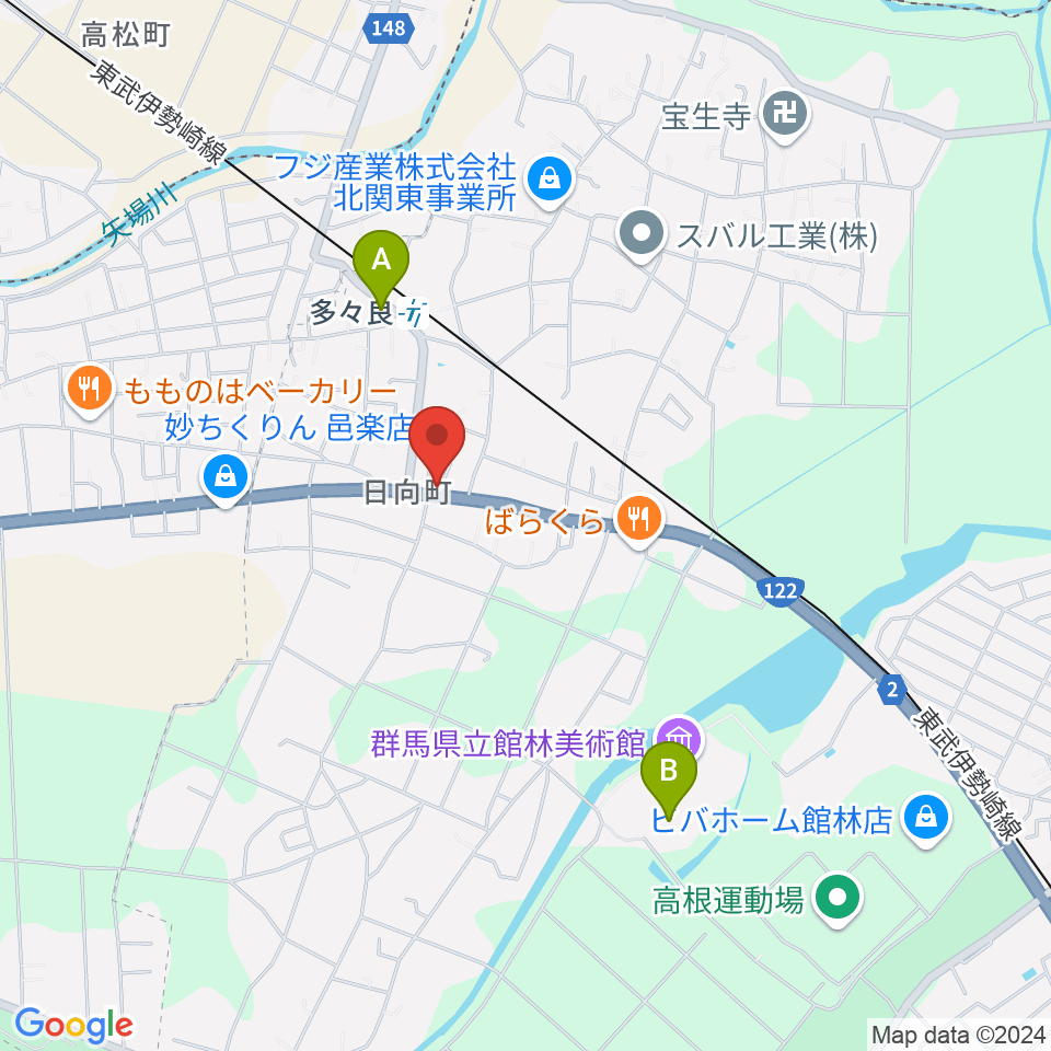 石田ピアノ調律プロモーション周辺のカフェ一覧地図