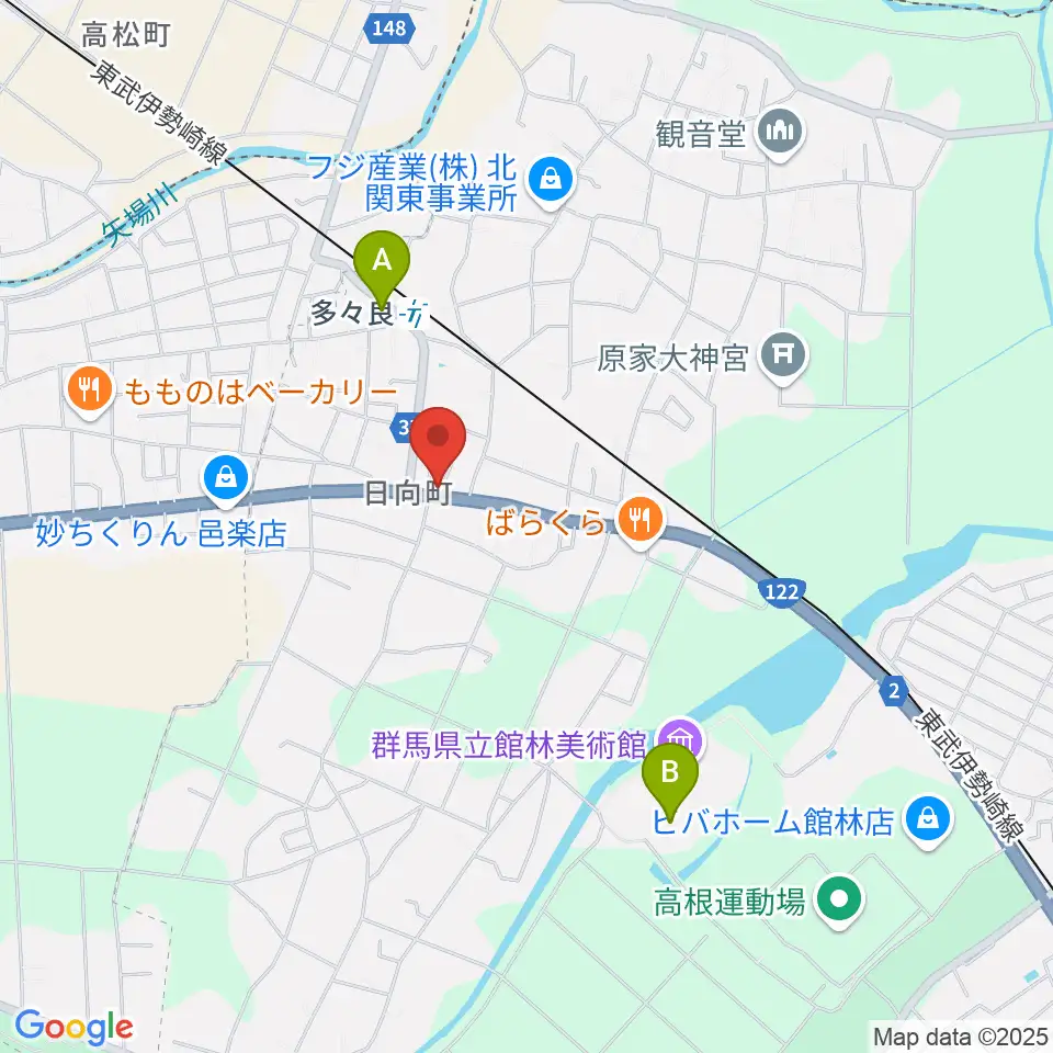 石田ピアノ調律プロモーション周辺のカフェ一覧地図