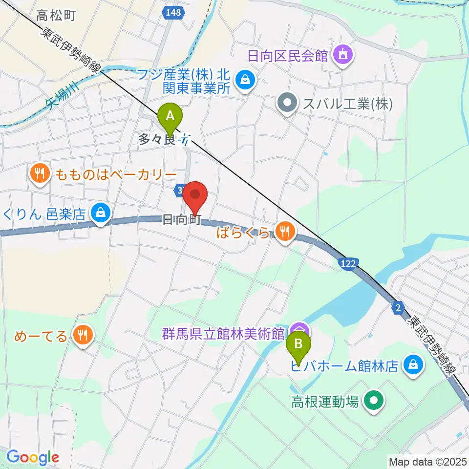 石田ピアノ調律プロモーション周辺のカフェ一覧地図