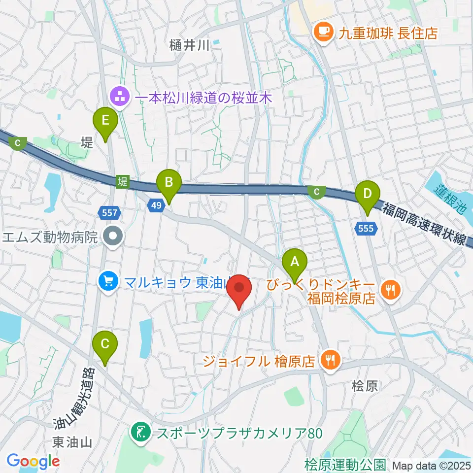 T&Sスタジオ周辺のカフェ一覧地図