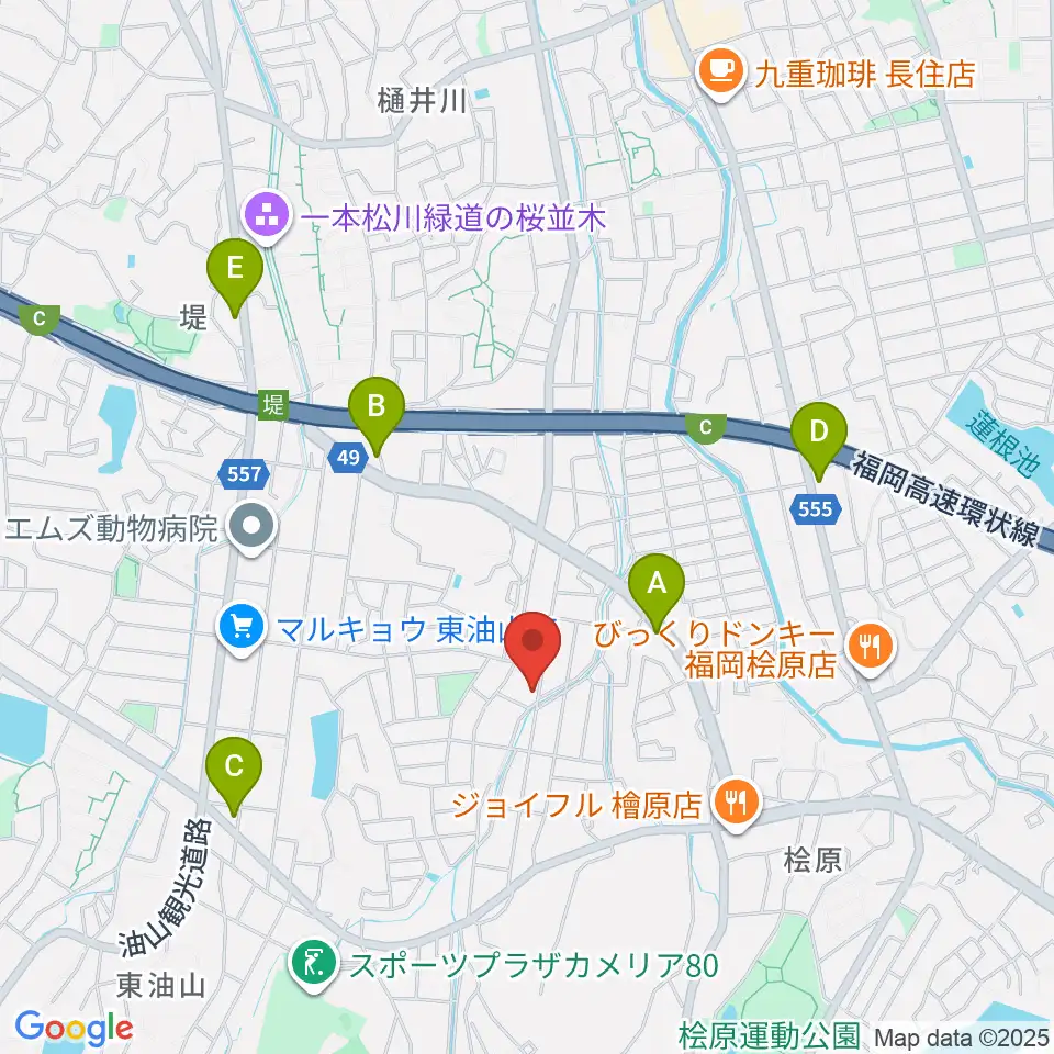 T&Sスタジオ周辺のカフェ一覧地図