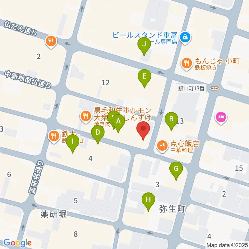 広島CONQUEST周辺のカフェ一覧地図