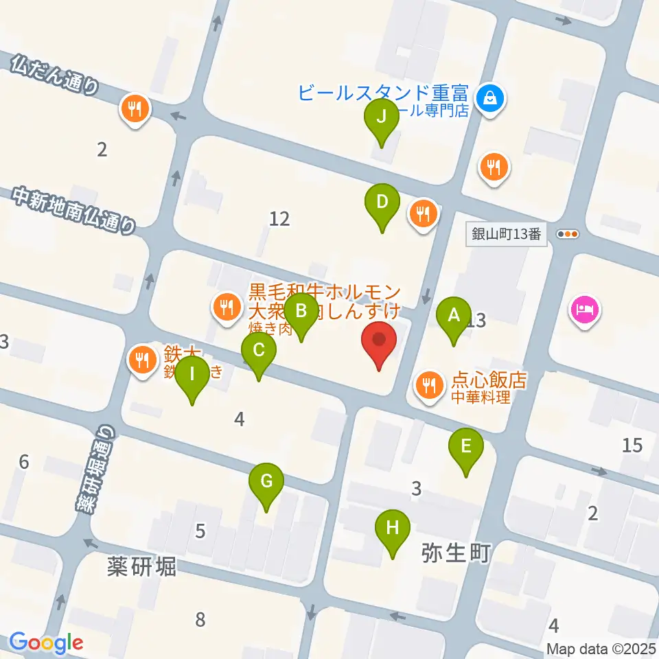 広島CONQUEST周辺のカフェ一覧地図