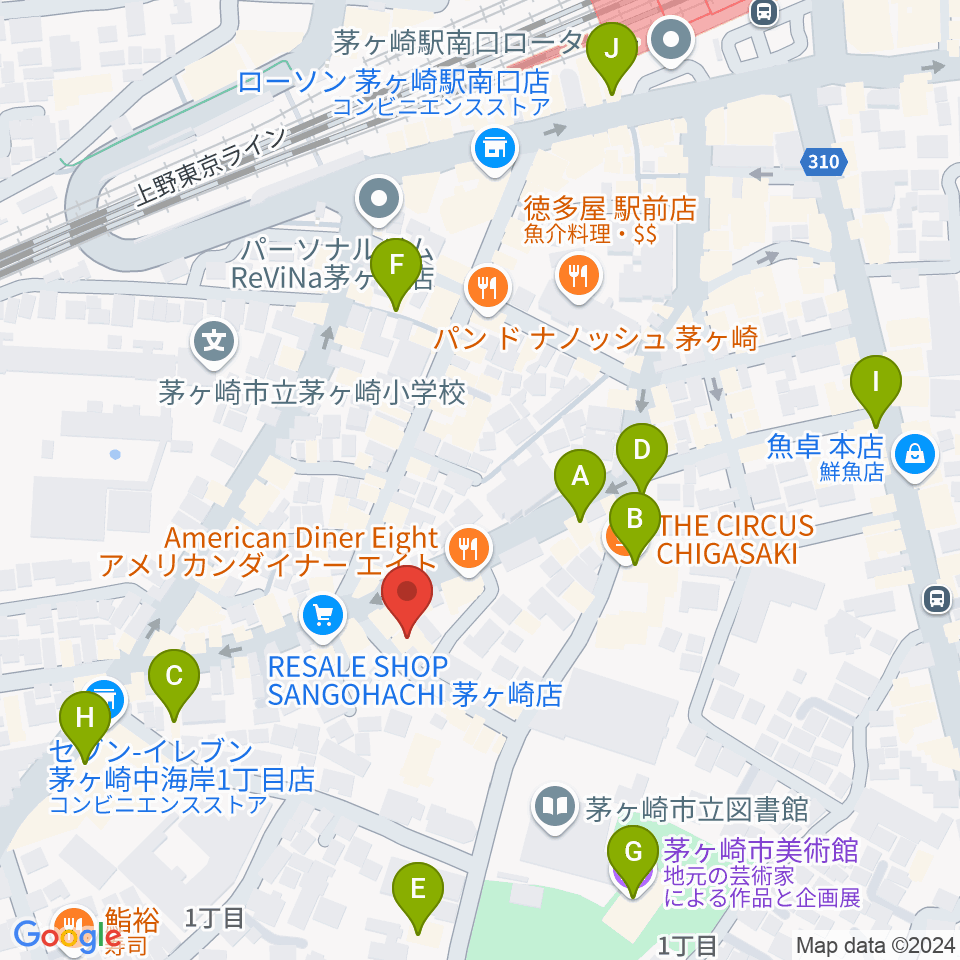 JAM IN THE BOX周辺のカフェ一覧地図