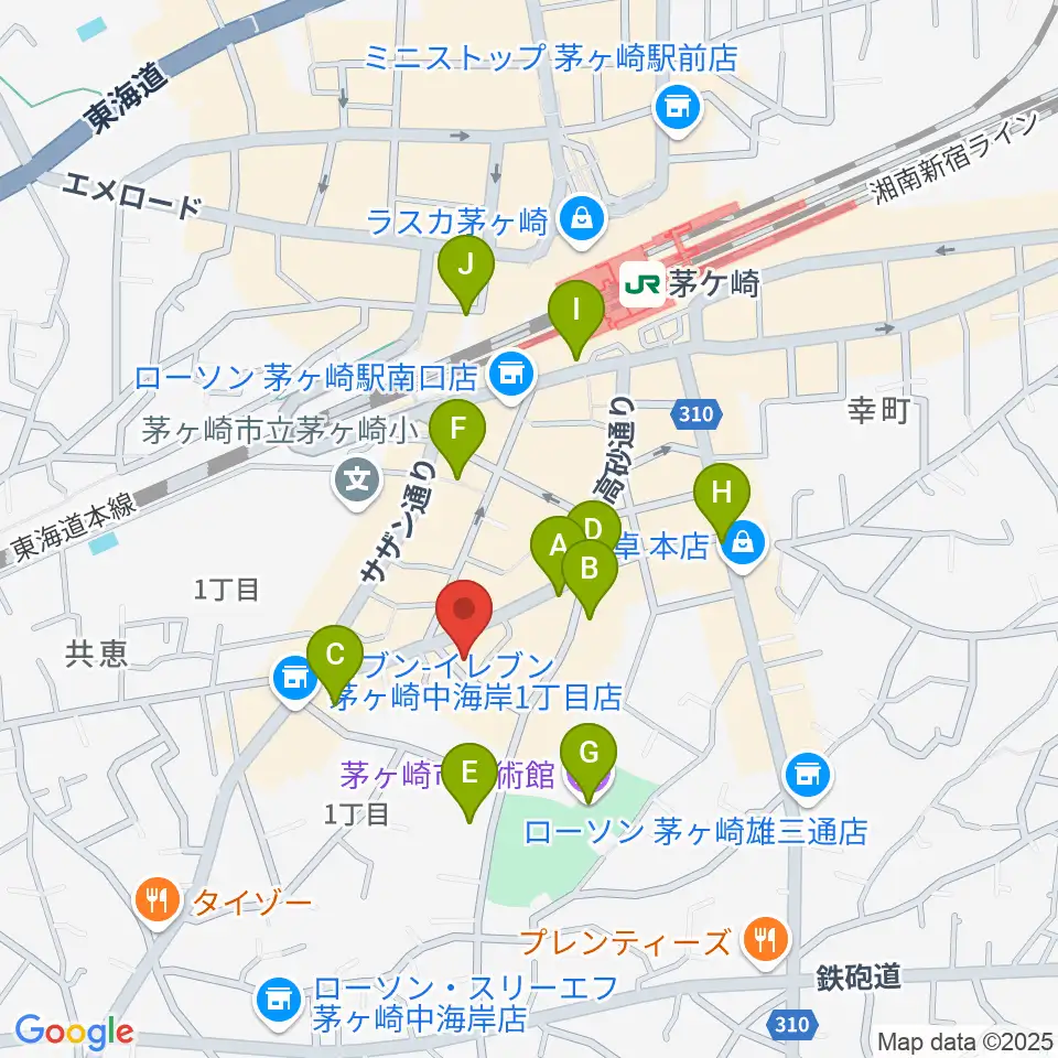 JAM IN THE BOX周辺のカフェ一覧地図