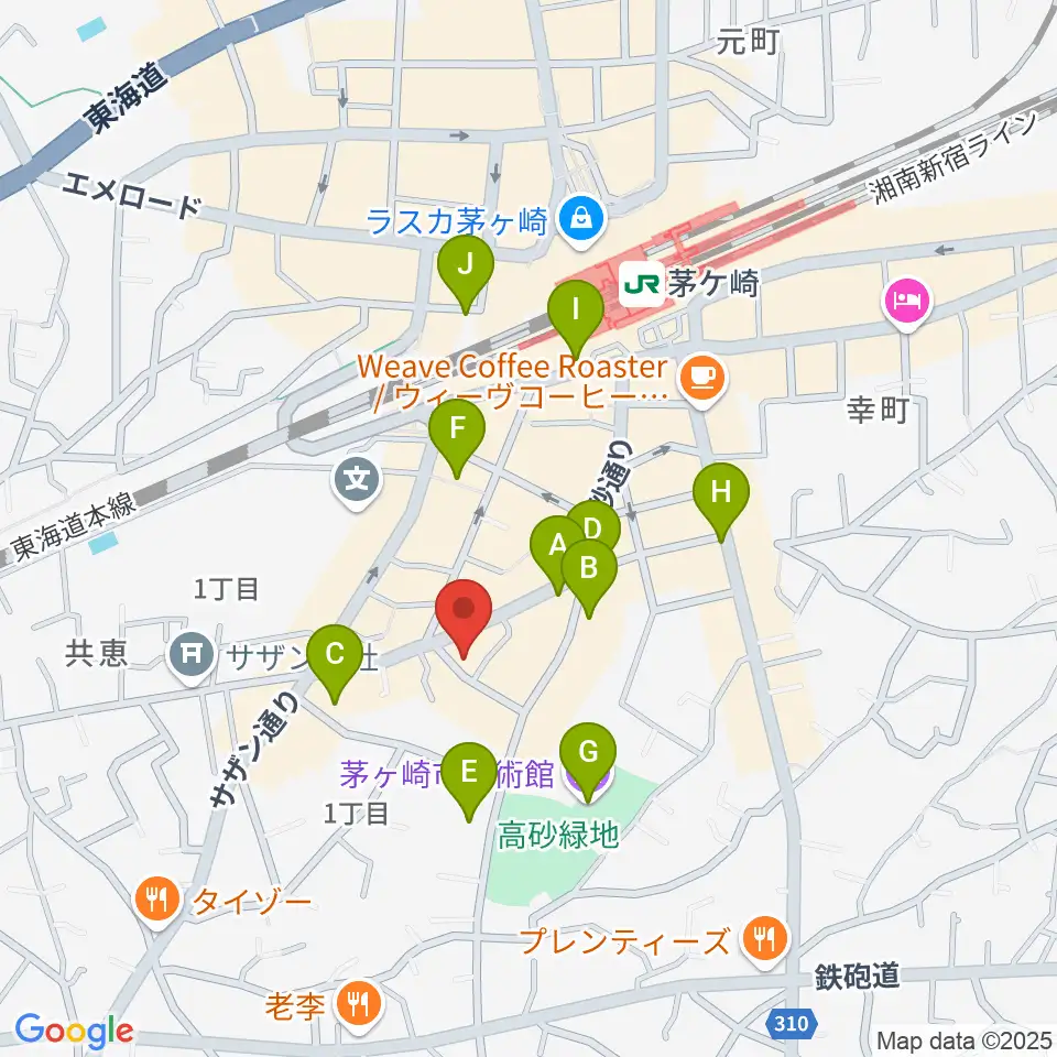 JAM IN THE BOX周辺のカフェ一覧地図