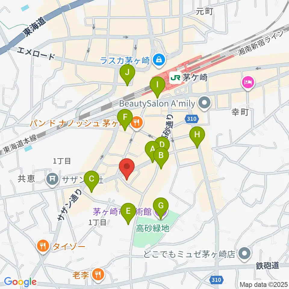 JAM IN THE BOX周辺のカフェ一覧地図