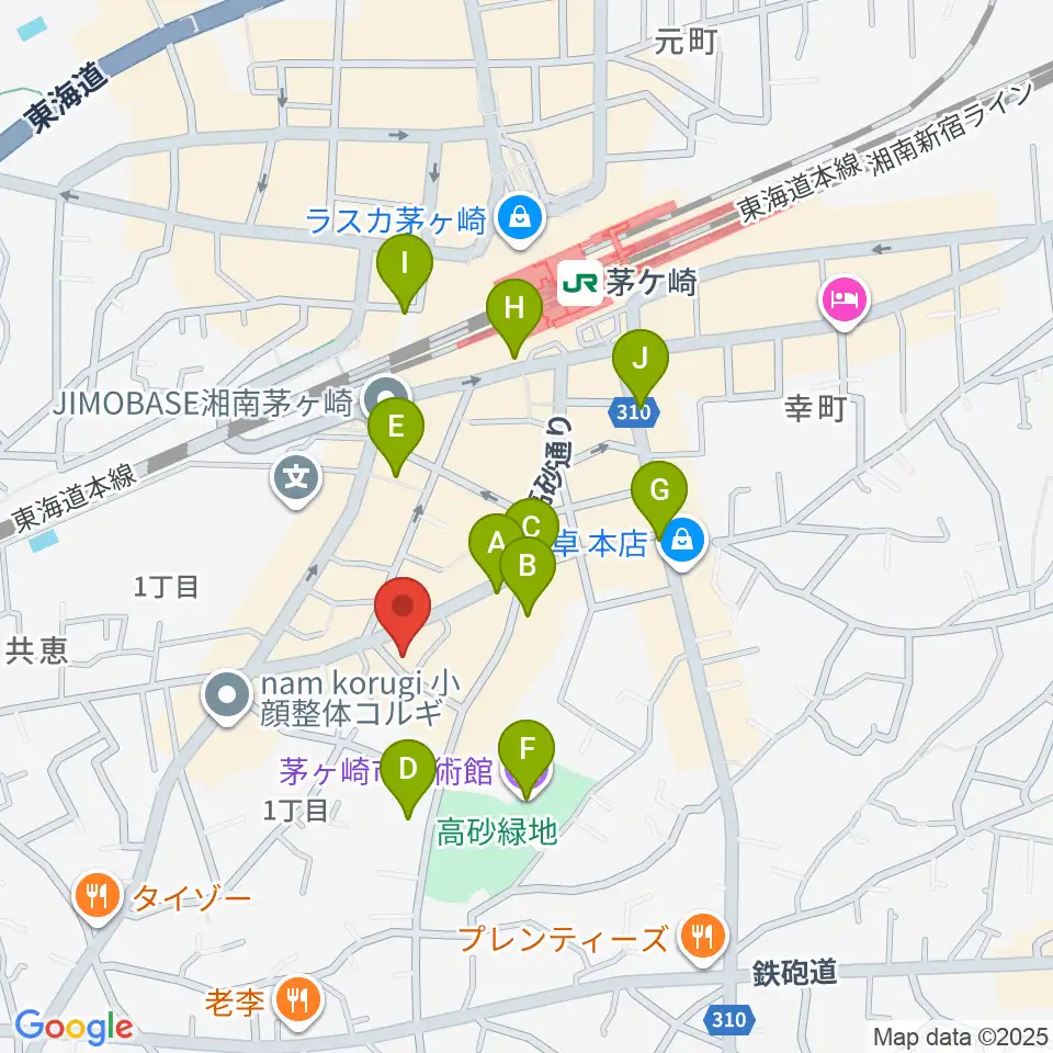 JAM IN THE BOX周辺のカフェ一覧地図