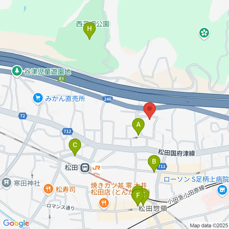 松田町生涯学習センター周辺のカフェ一覧地図