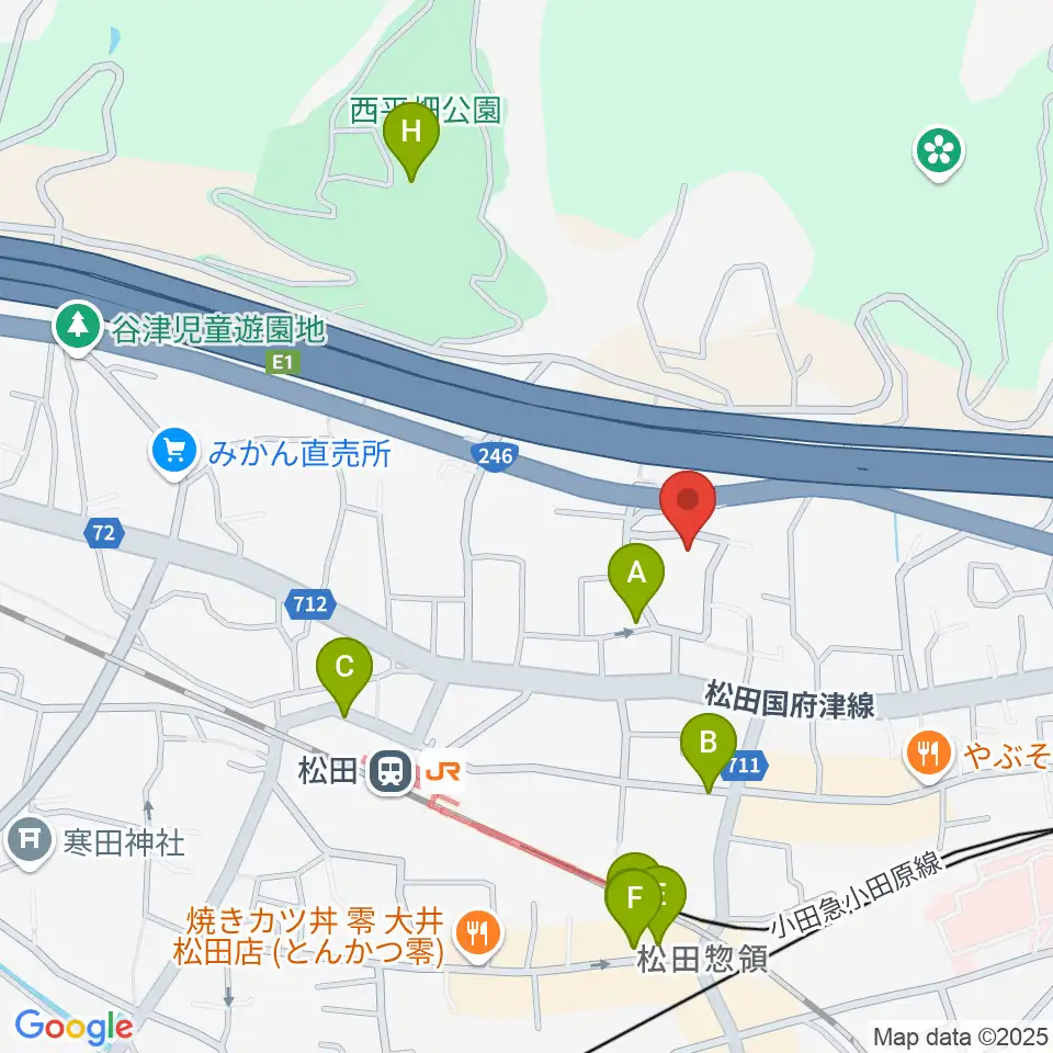 松田町生涯学習センター周辺のカフェ一覧地図