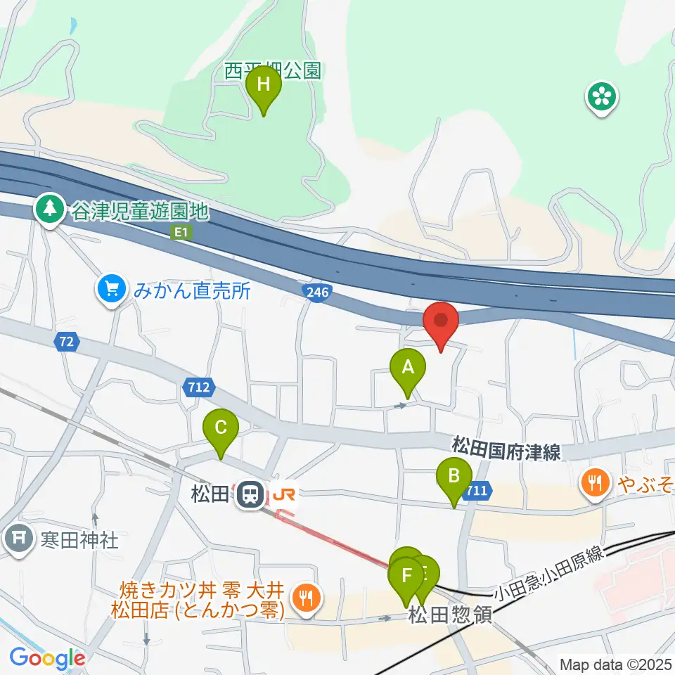 松田町生涯学習センター周辺のカフェ一覧地図