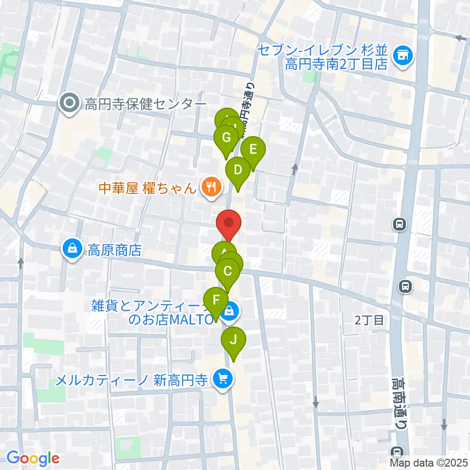 和楽器BAR 龍宮周辺のカフェ一覧地図