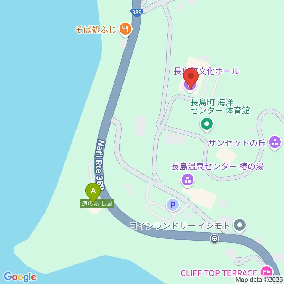 長島町文化ホール周辺のカフェ一覧地図
