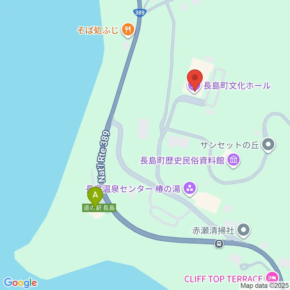 長島町文化ホール周辺のカフェ一覧地図
