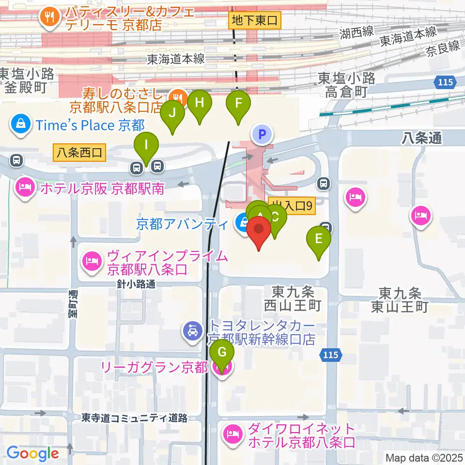 龍谷大学 響都ホール 校友会館周辺のカフェ一覧地図