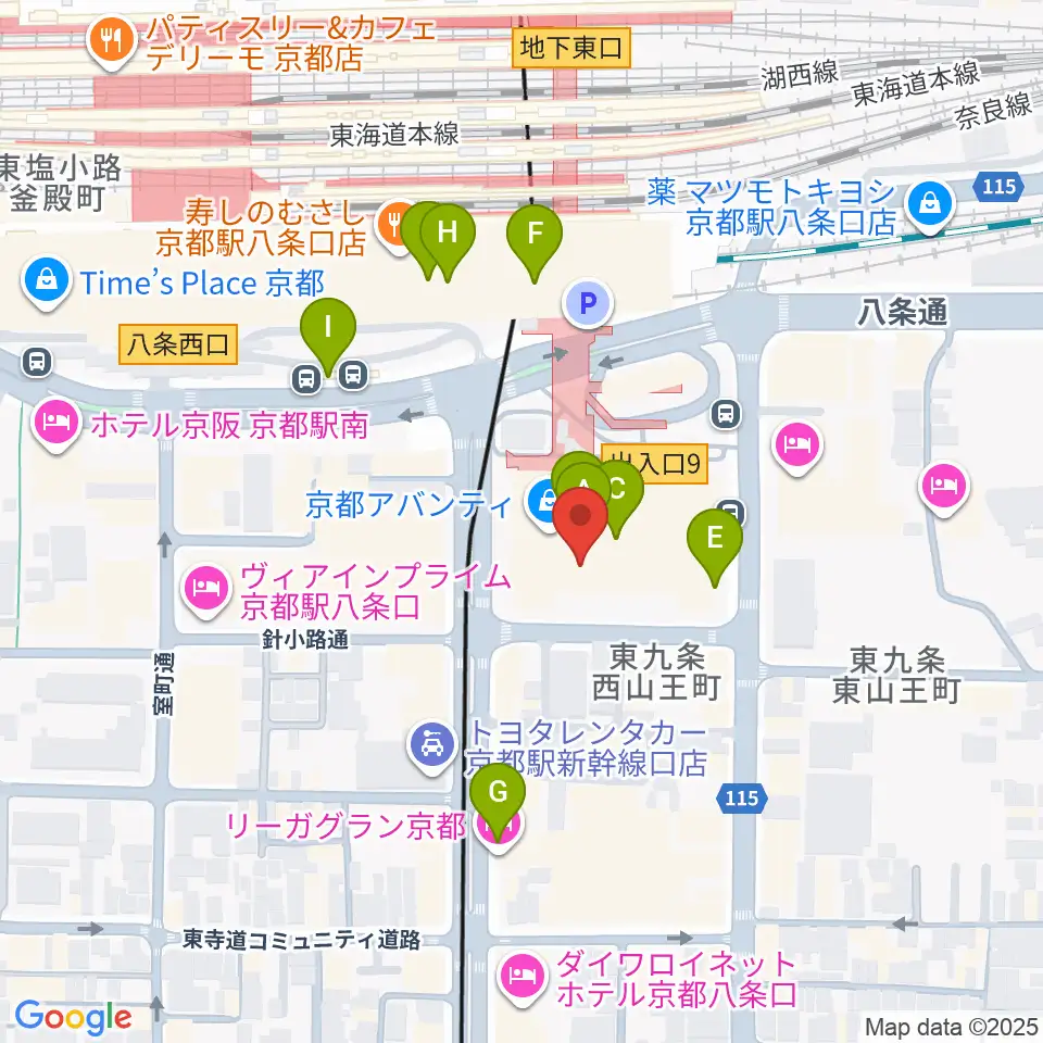 龍谷大学 響都ホール 校友会館周辺のカフェ一覧地図