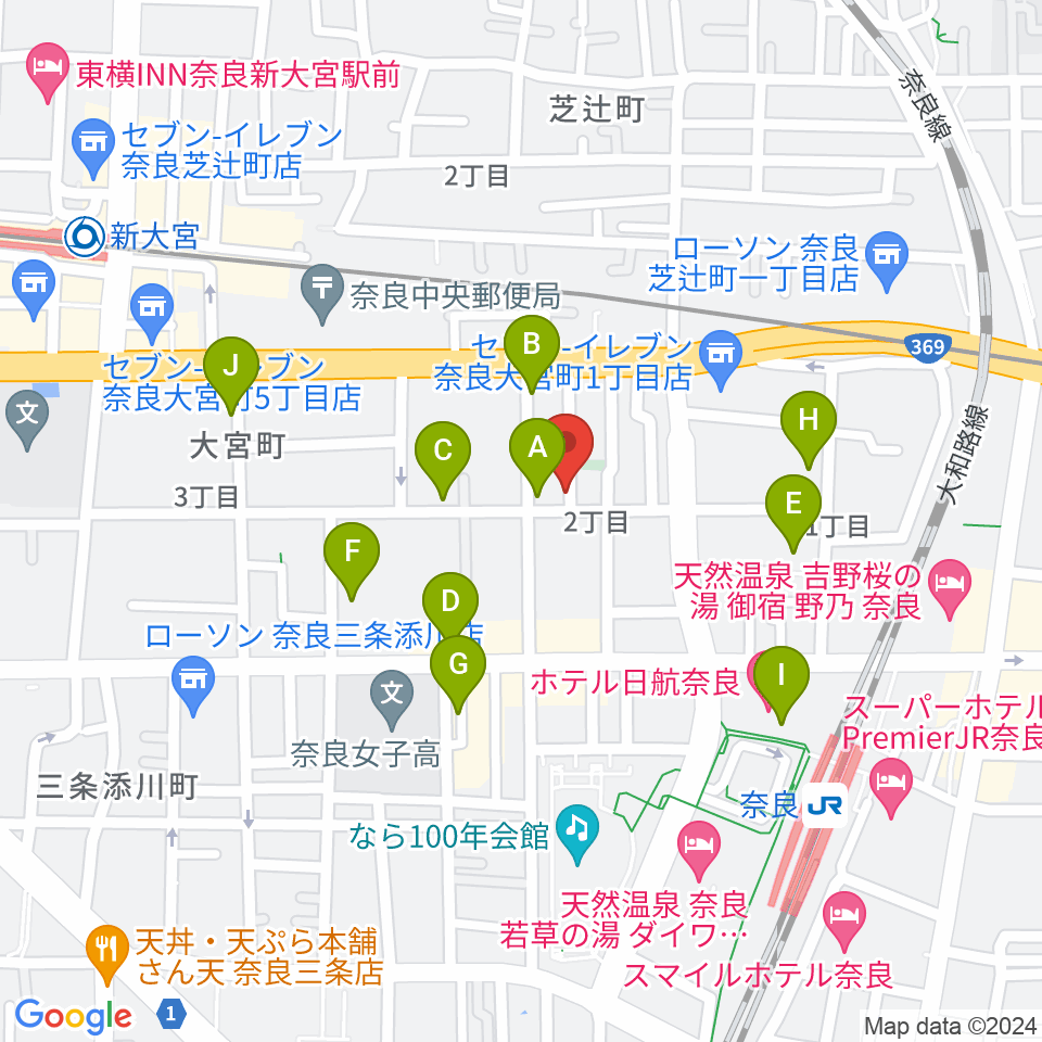 スターヒルスタジオ周辺のカフェ一覧地図