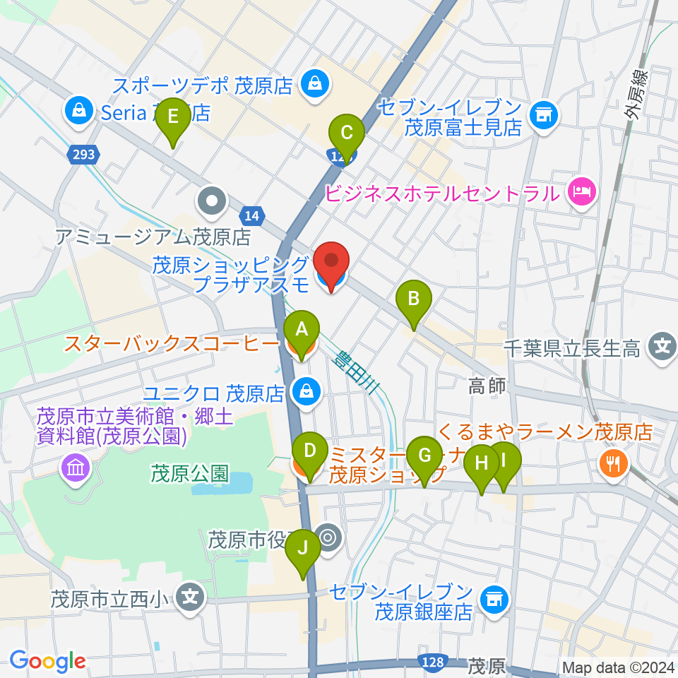 ASMO劇場周辺のカフェ一覧地図