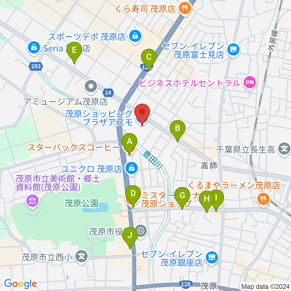 ASMO劇場周辺のカフェ一覧地図