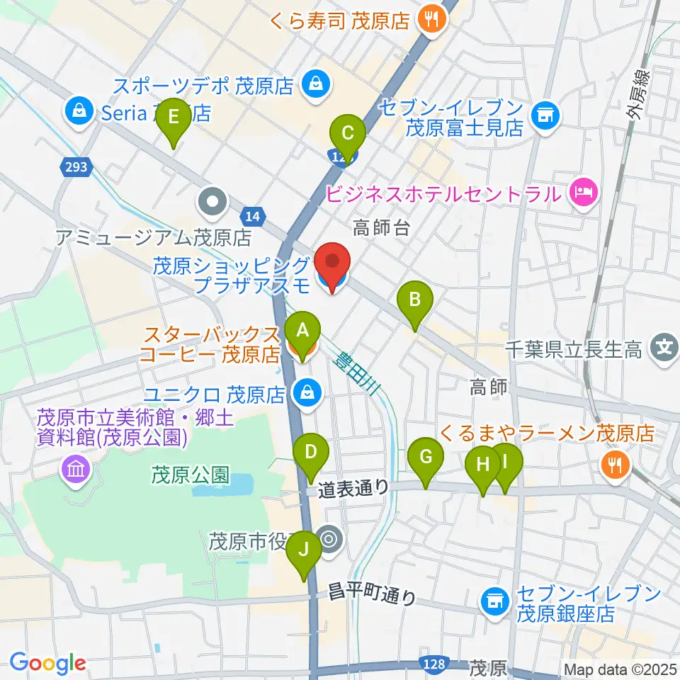 ASMO劇場周辺のカフェ一覧地図
