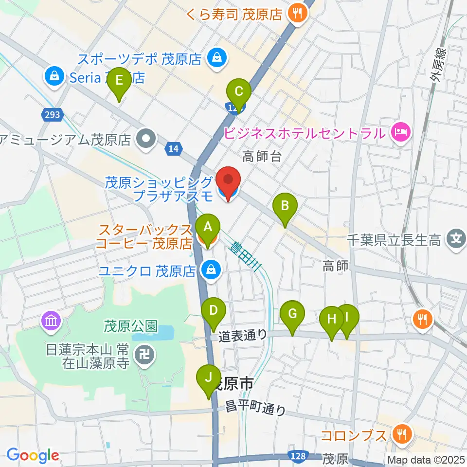 ASMO劇場周辺のカフェ一覧地図