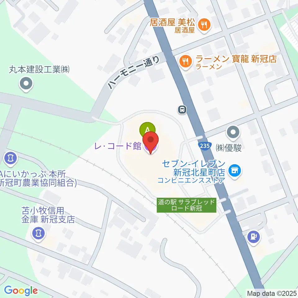 新冠レ・コード館周辺のカフェ一覧地図