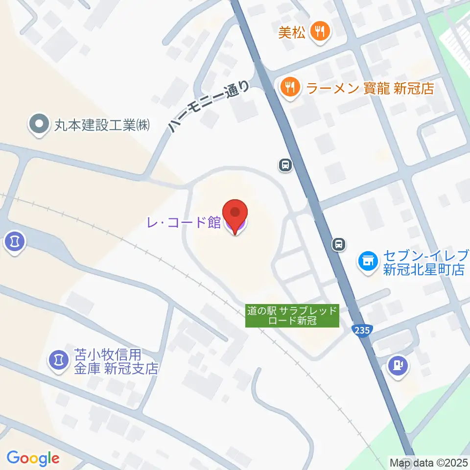 新冠レ・コード館周辺のカフェ一覧地図