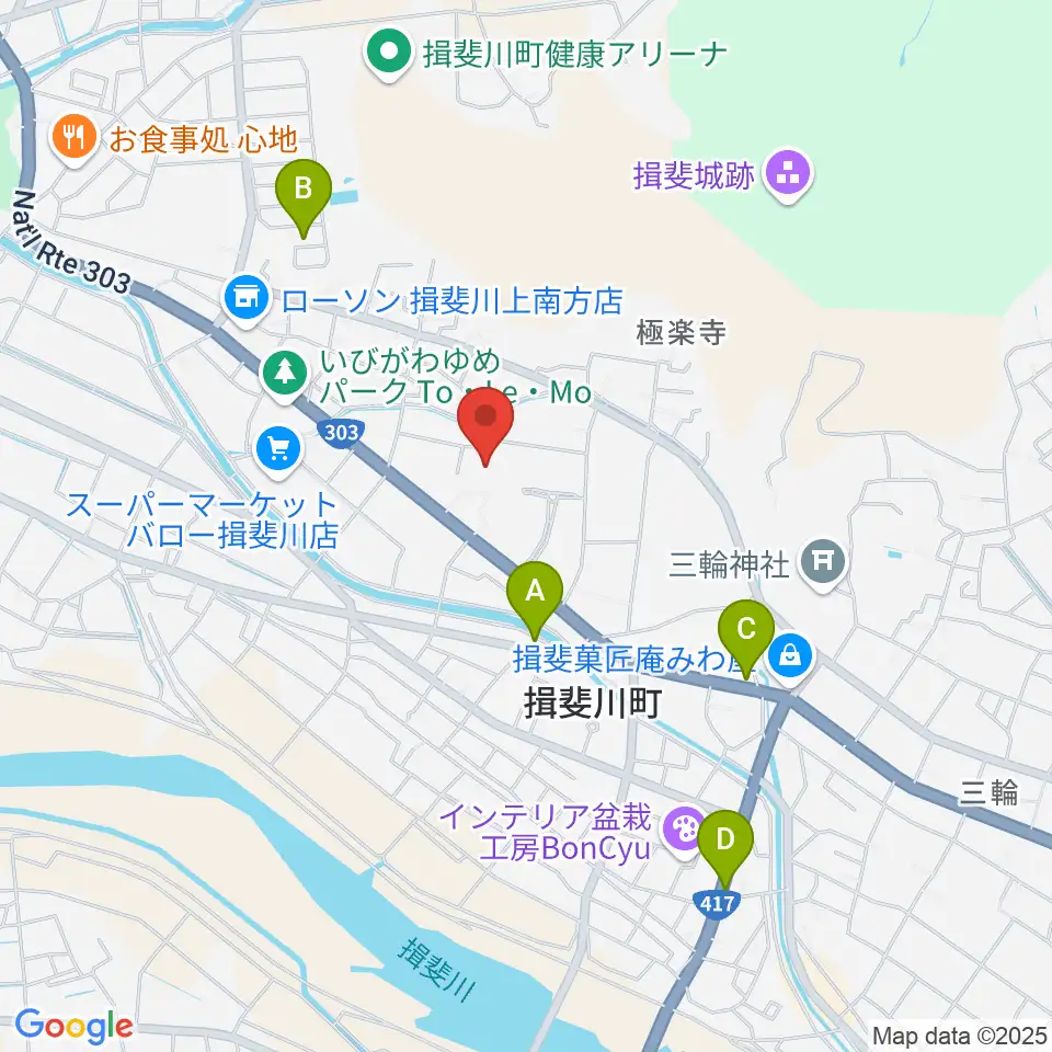 揖斐川町地域交流センターはなもも周辺のカフェ一覧地図