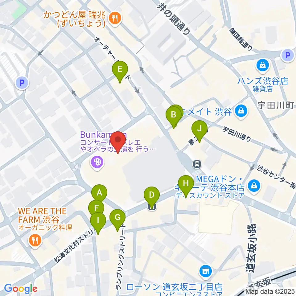 ル・シネマ周辺のカフェ一覧地図