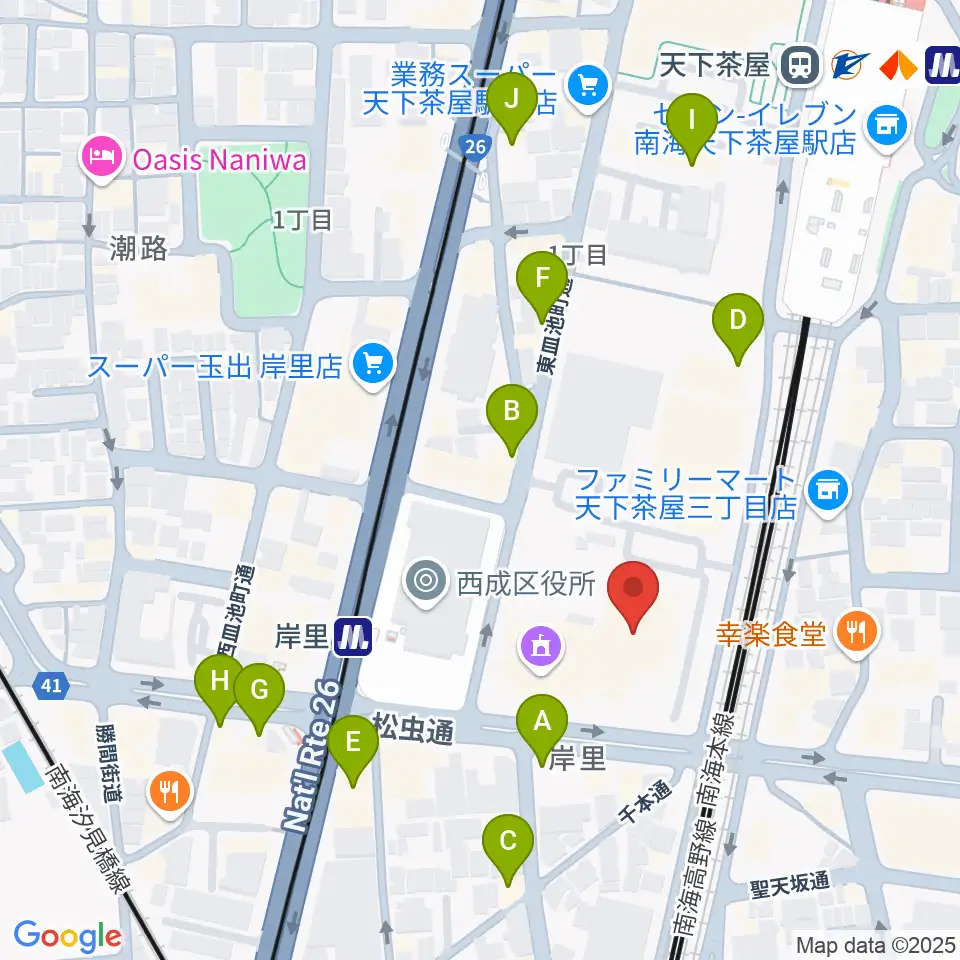大阪フィルハーモニー会館周辺のカフェ一覧地図