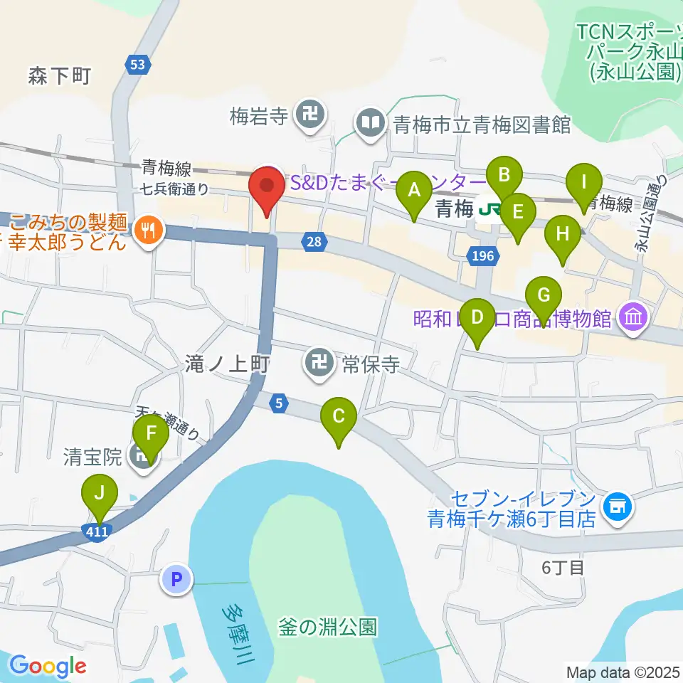 S&Dたまぐーセンター周辺のカフェ一覧地図