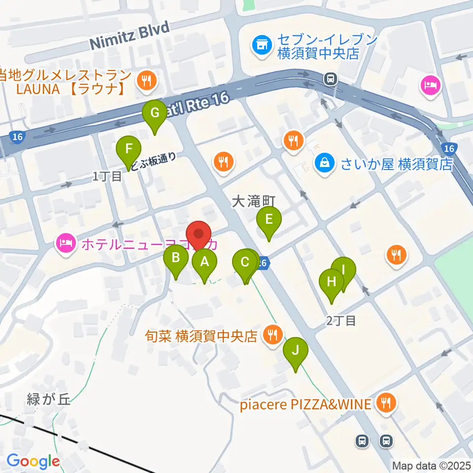 Blue in Green周辺のカフェ一覧地図