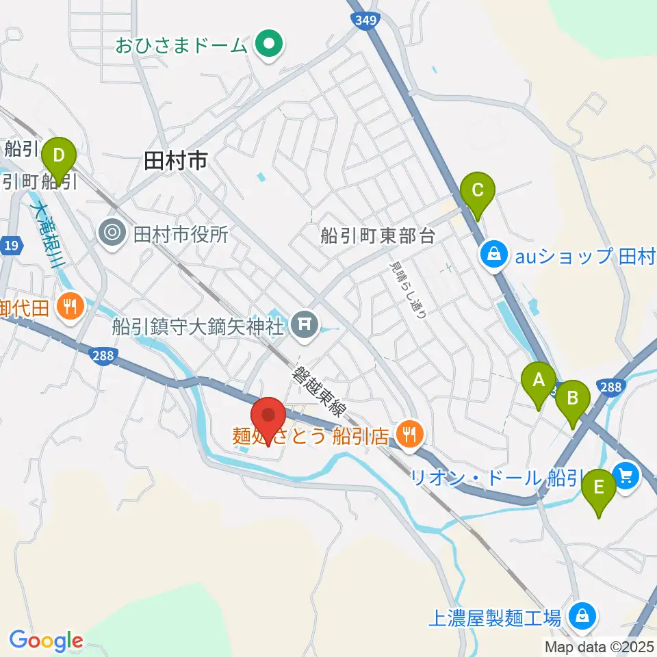 田村市文化センター周辺のカフェ一覧地図