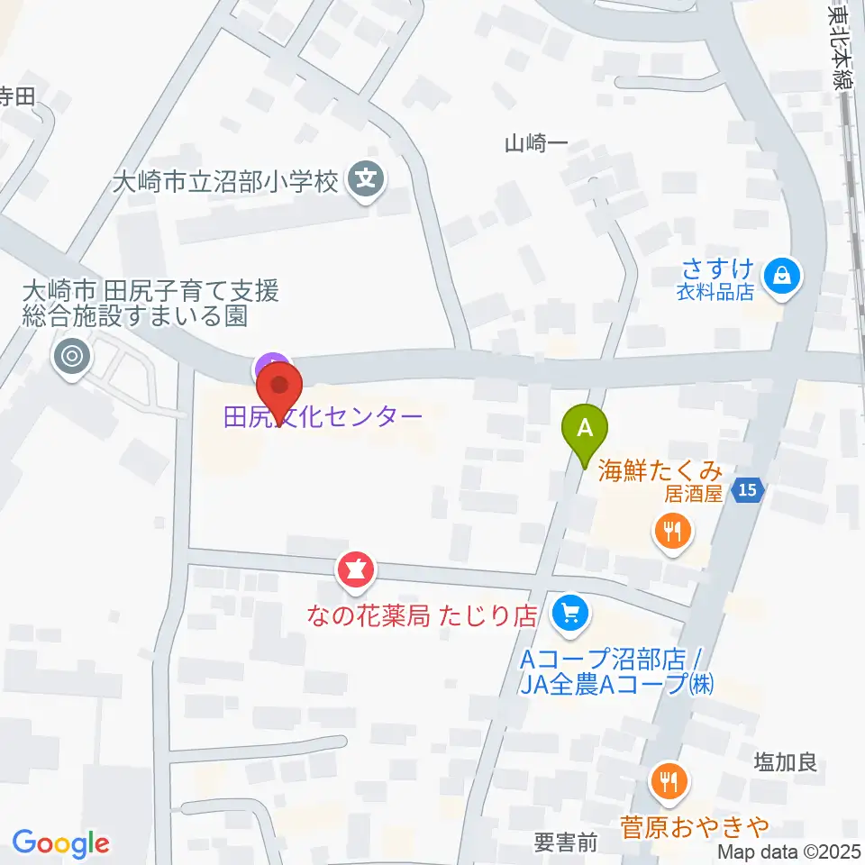 大崎市田尻文化センター周辺のカフェ一覧地図