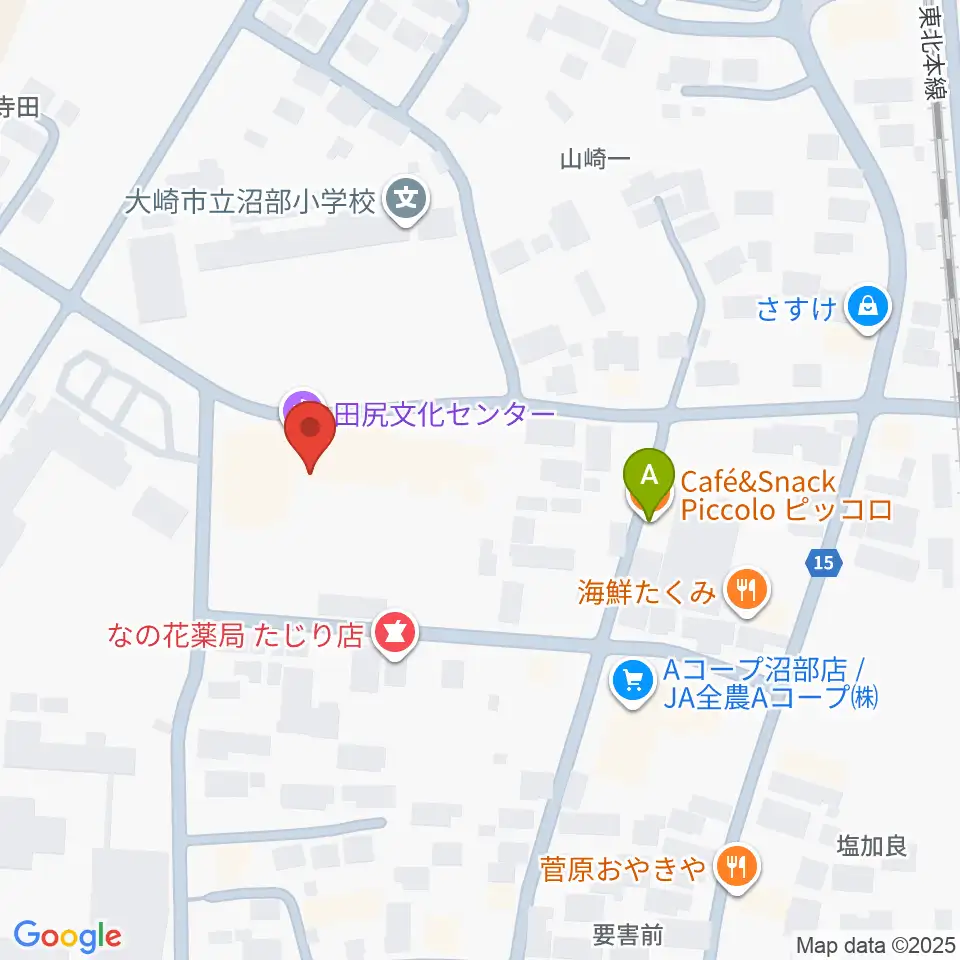 大崎市田尻文化センター周辺のカフェ一覧地図